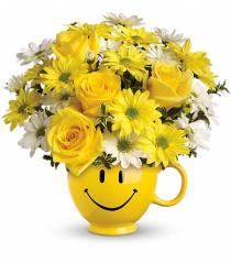 Photo of flowers: Be Happy Smile Mug