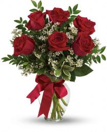 Photo of flowers: Thoughts of You Roses in Vase